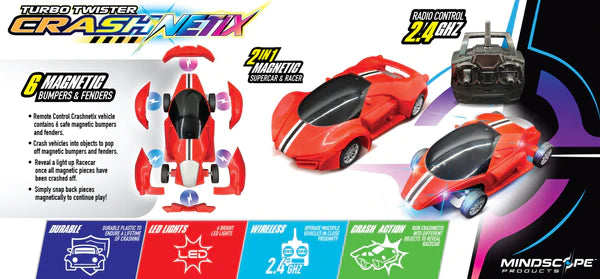 Turbo Twister Crashnetix Remote Control Car / Red