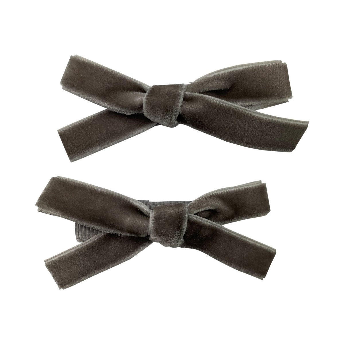 Baby Wisp Velvet Pigtail Set / Grey