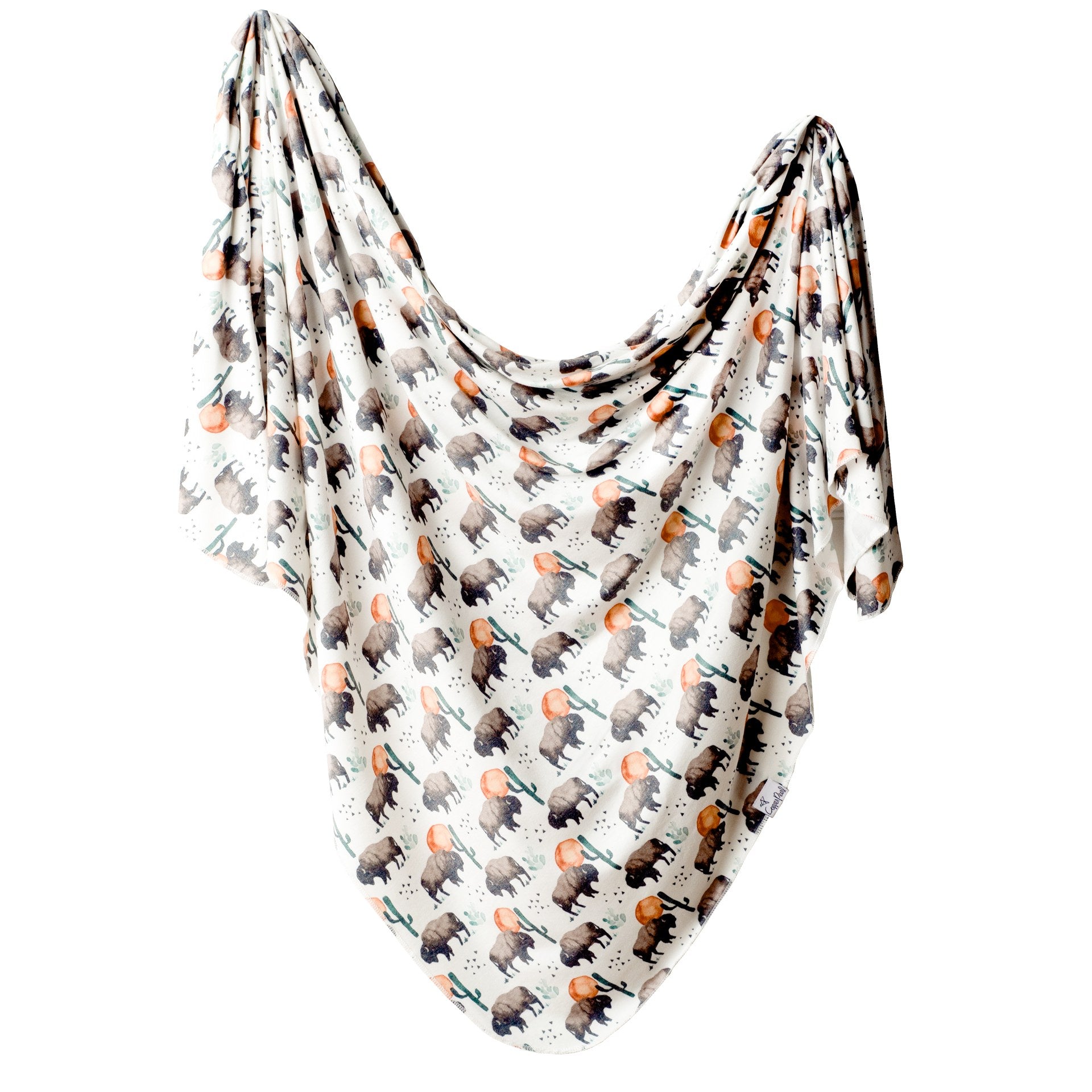 Copper Pearl Knit Swaddle Blanket / Bison