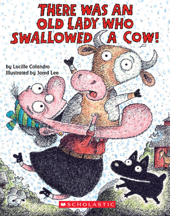 There Was an Old Lady Who Swallowed a Cow Board Book