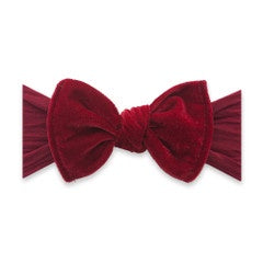 Baby Bling Velvet Knot Headband / Ruby