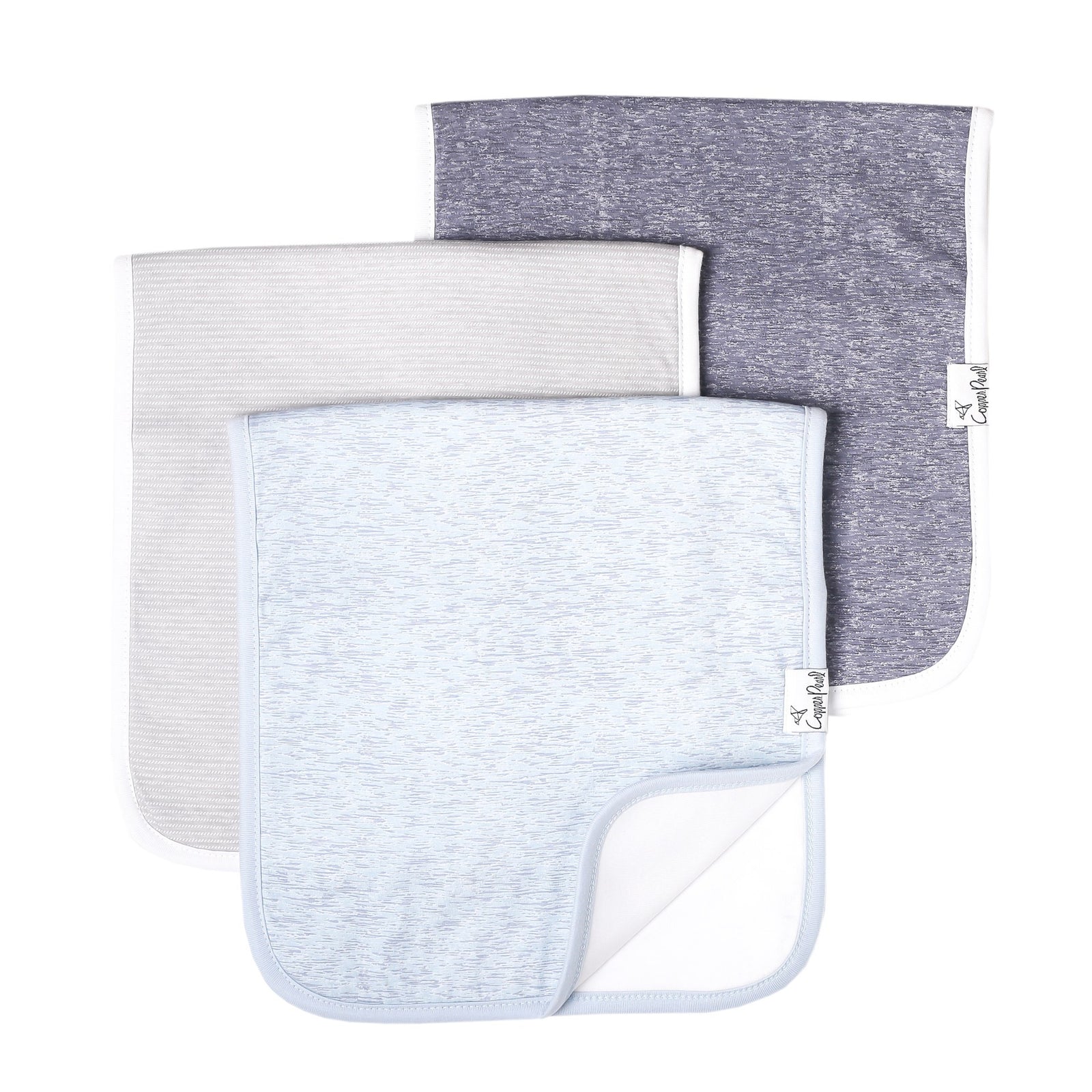 Copper Pearl Premium Burp Cloth Set / Lennon