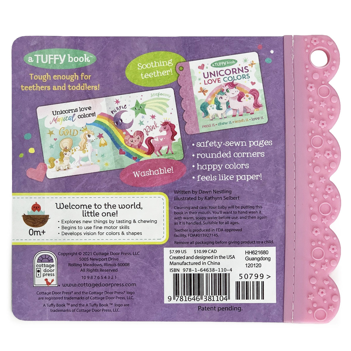 Tuffy Chew-Proof Book: Unicorns Love Colors