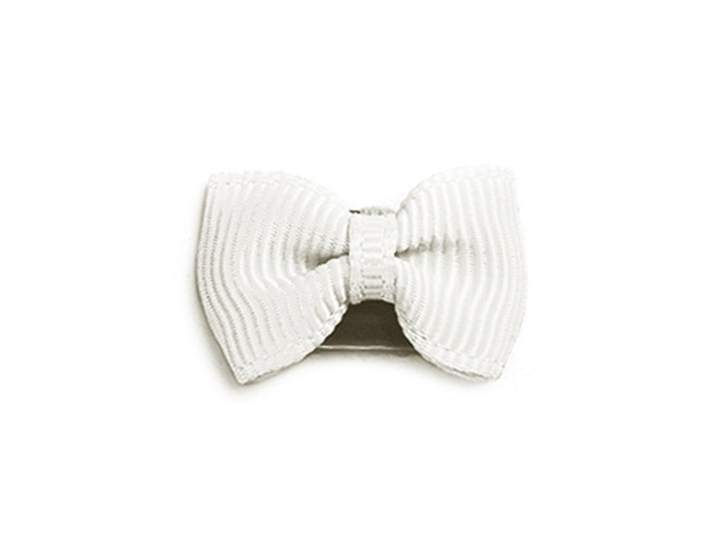 Baby Wisp Mini Latch Wisp Clip - Tiny Tuxedo Bow / White