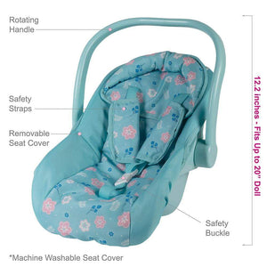 Adora Flower Power Baby Doll Car Seat Carrier