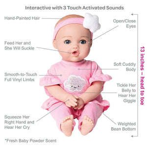 Adora NurtureTime Interactive Baby Doll & Accessories Set / Soft Pink