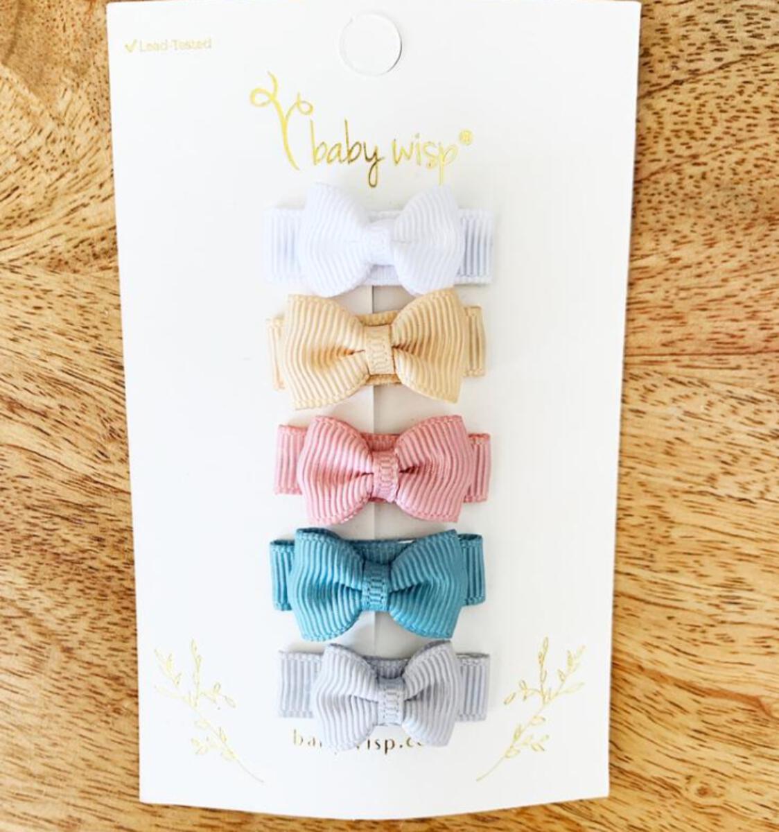 Tiny Tuxedo Snap Clip Bow Set / 5 Pc - Figment