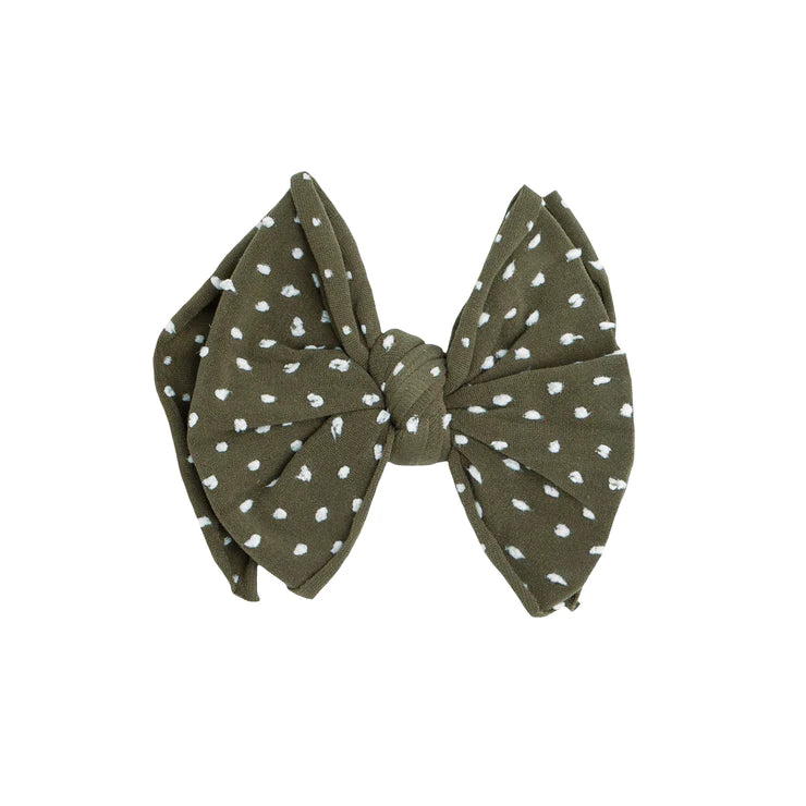 Baby Bling SHAB-BOW-LOUS Clip / Artichoke Dot