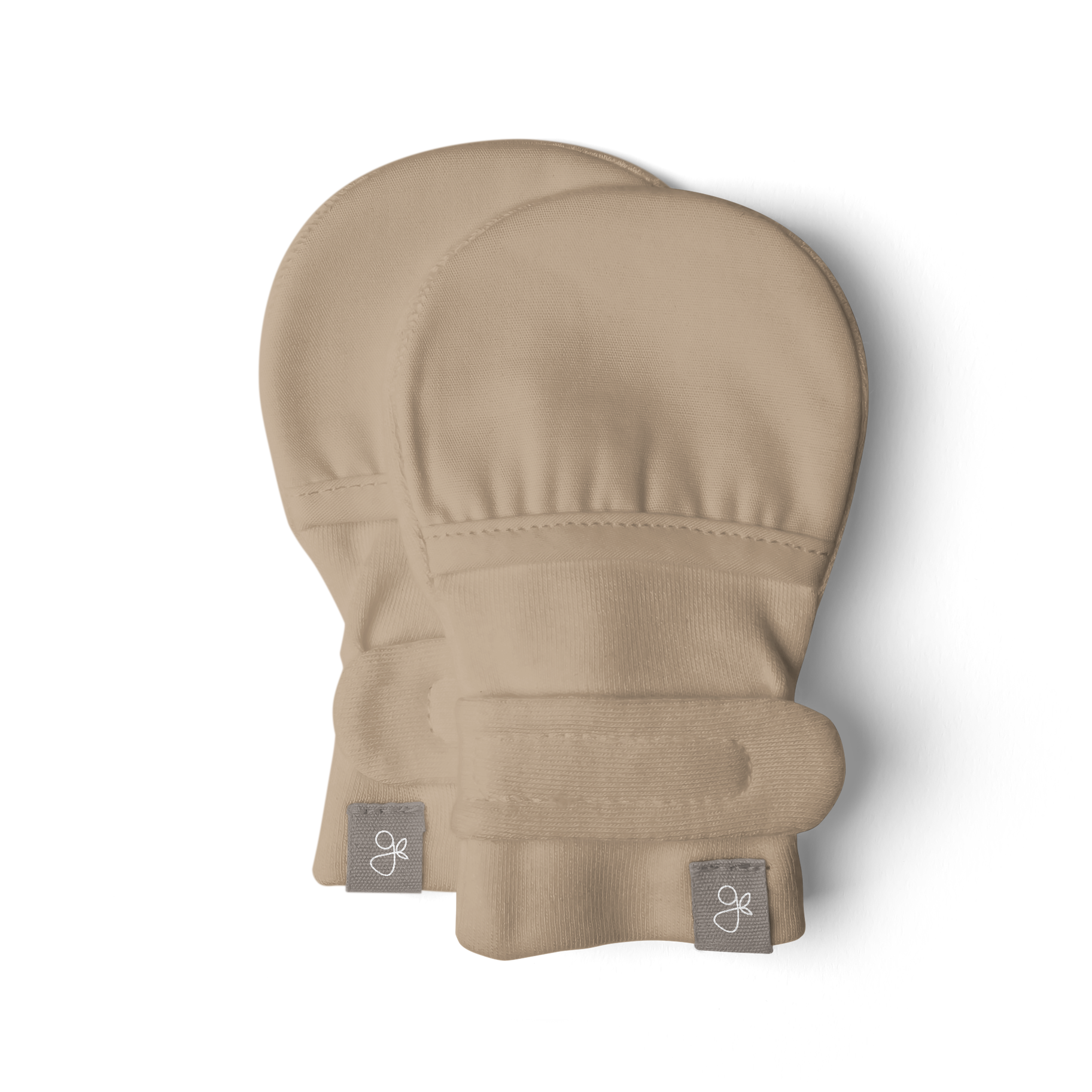 goumikids Bamboo Organic Cotton Stay-On Mitts / Sandstone