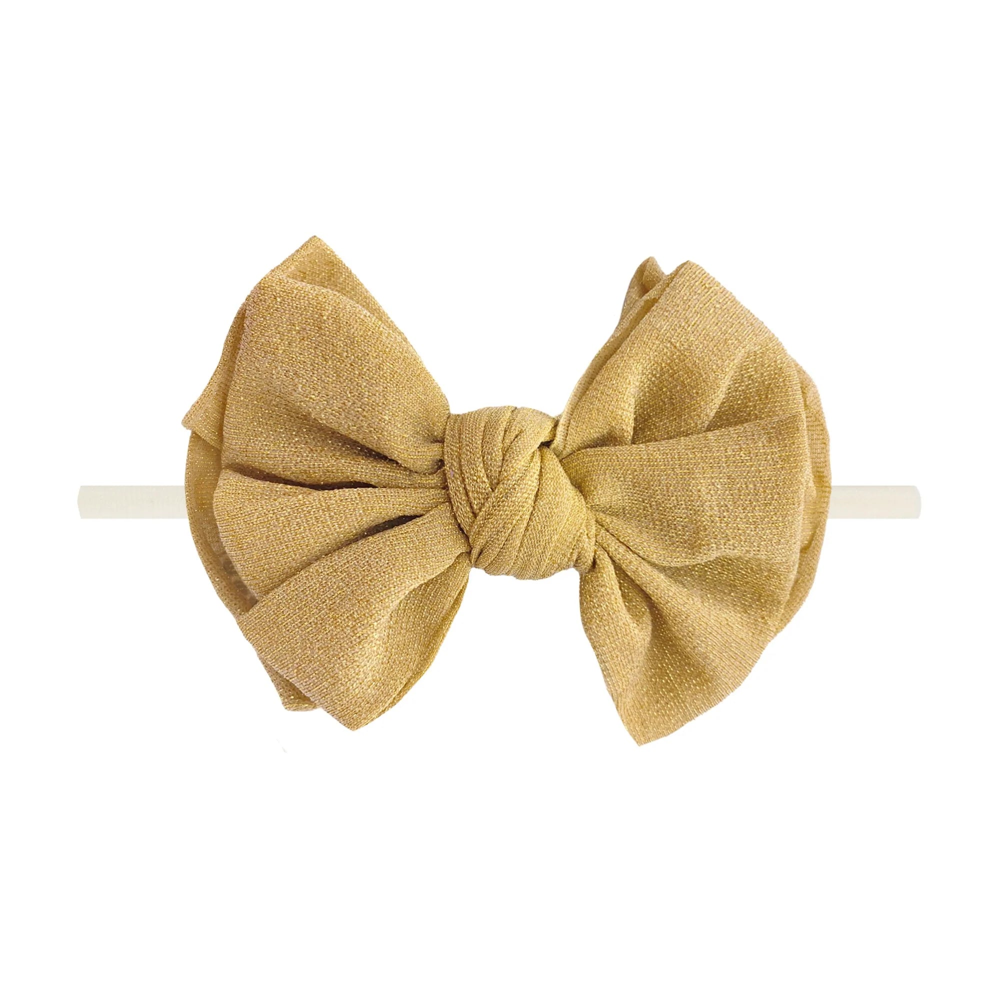 Baby Bling Metallic FAB-BOW-LOUS Skinny Headband / Gold