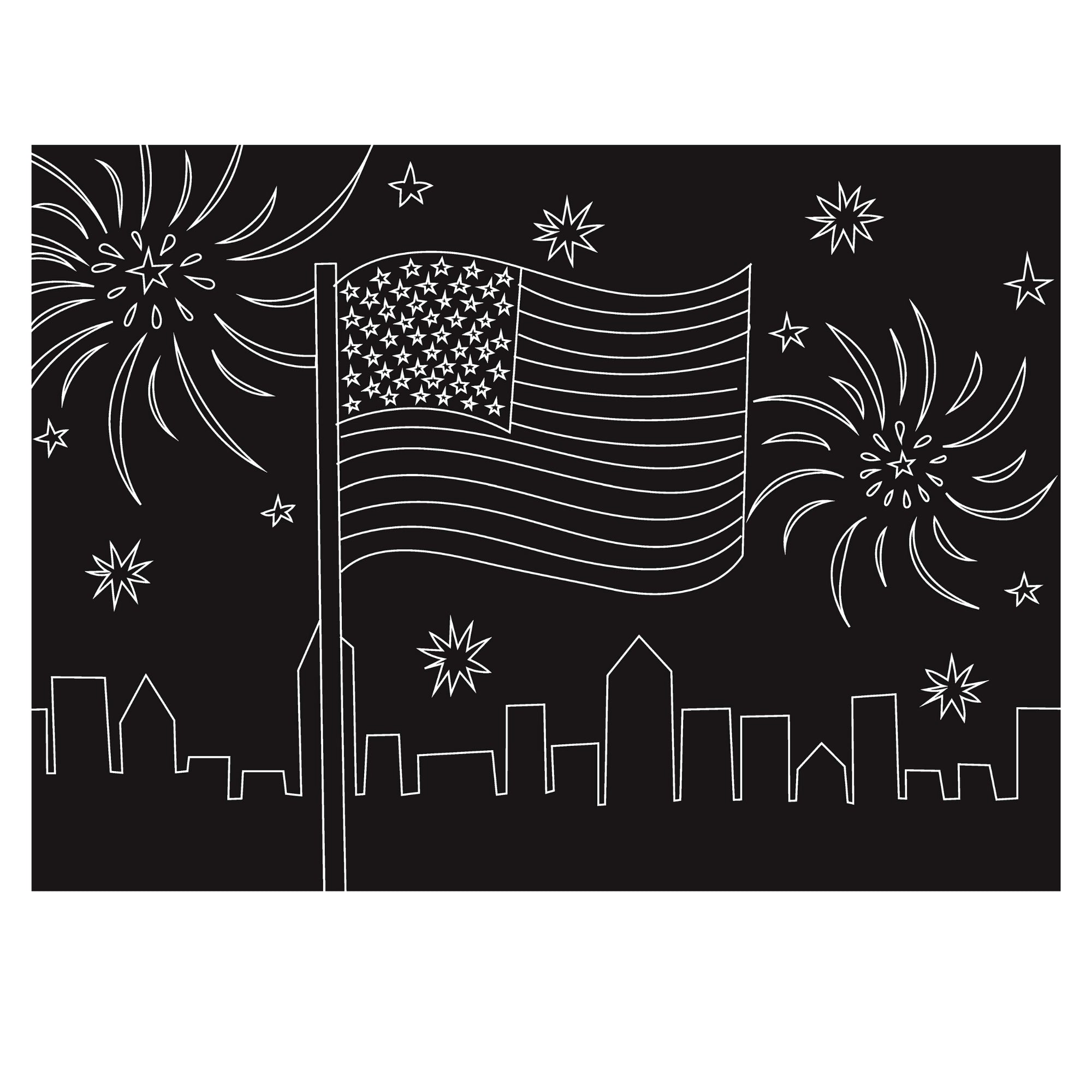 Chalkboard Placemat / 4th of July - 12"x17"