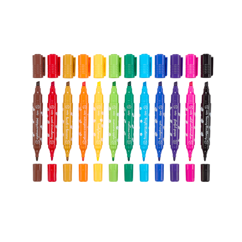 Smarkers - Washable Scented Highlighters, 6 Colors, Large Chisel Tip, 12  Count