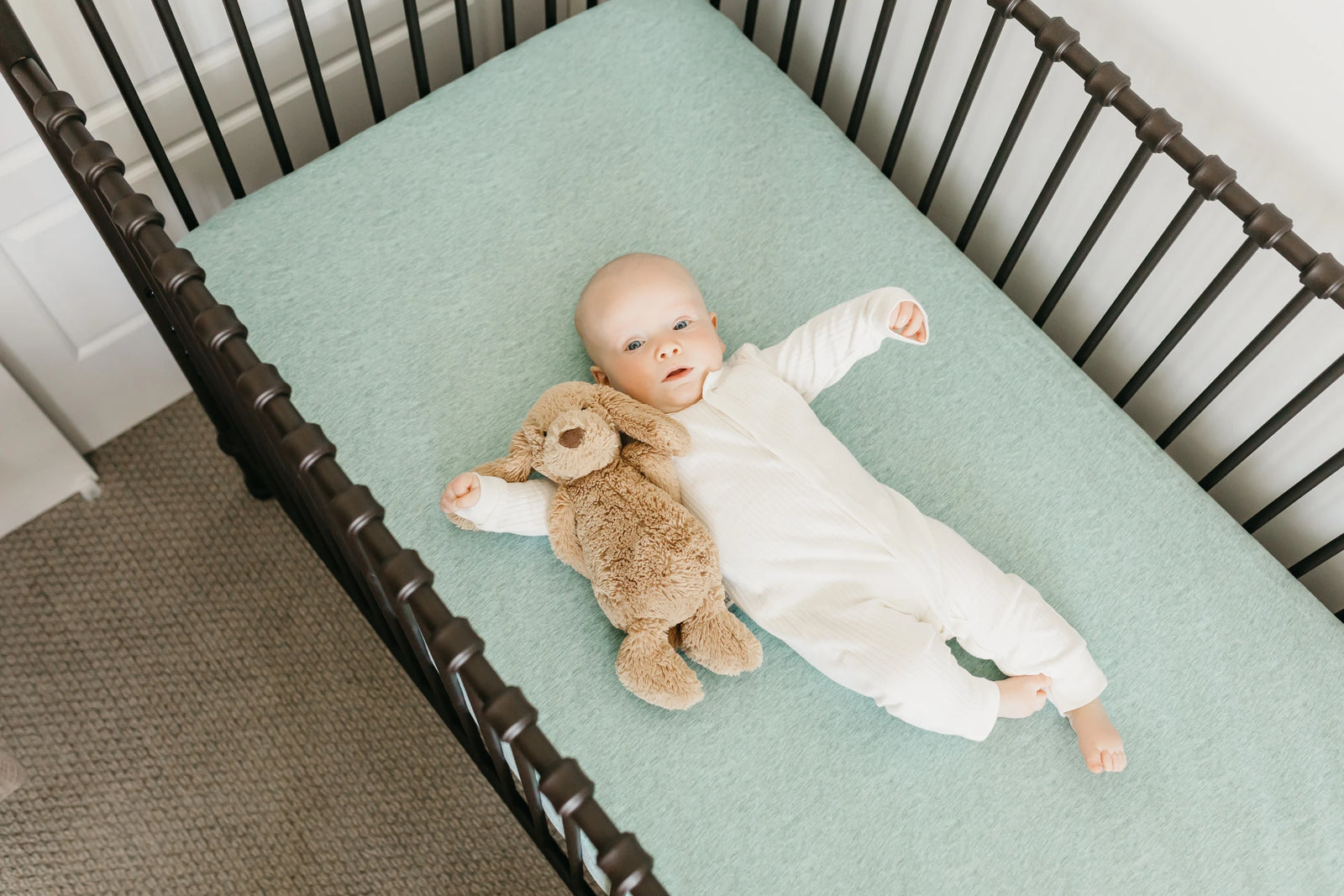 Copper Pearl Premium Knit Fitted Crib Sheet / Emerson