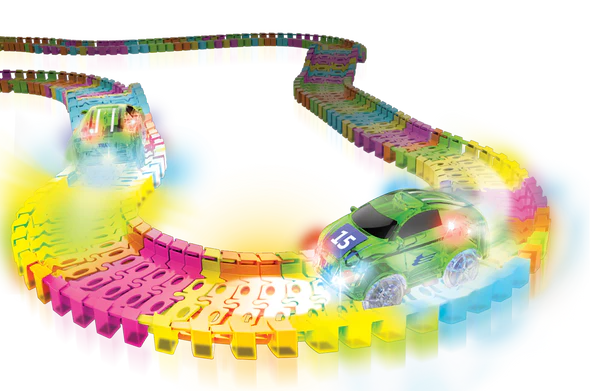 Twister Tracks + 1 Race Car Set / Neon Glow