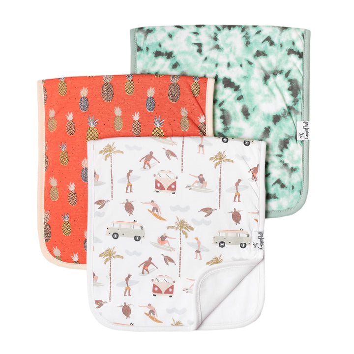 Copper Pearl Premium Burp Cloth Set / Maui