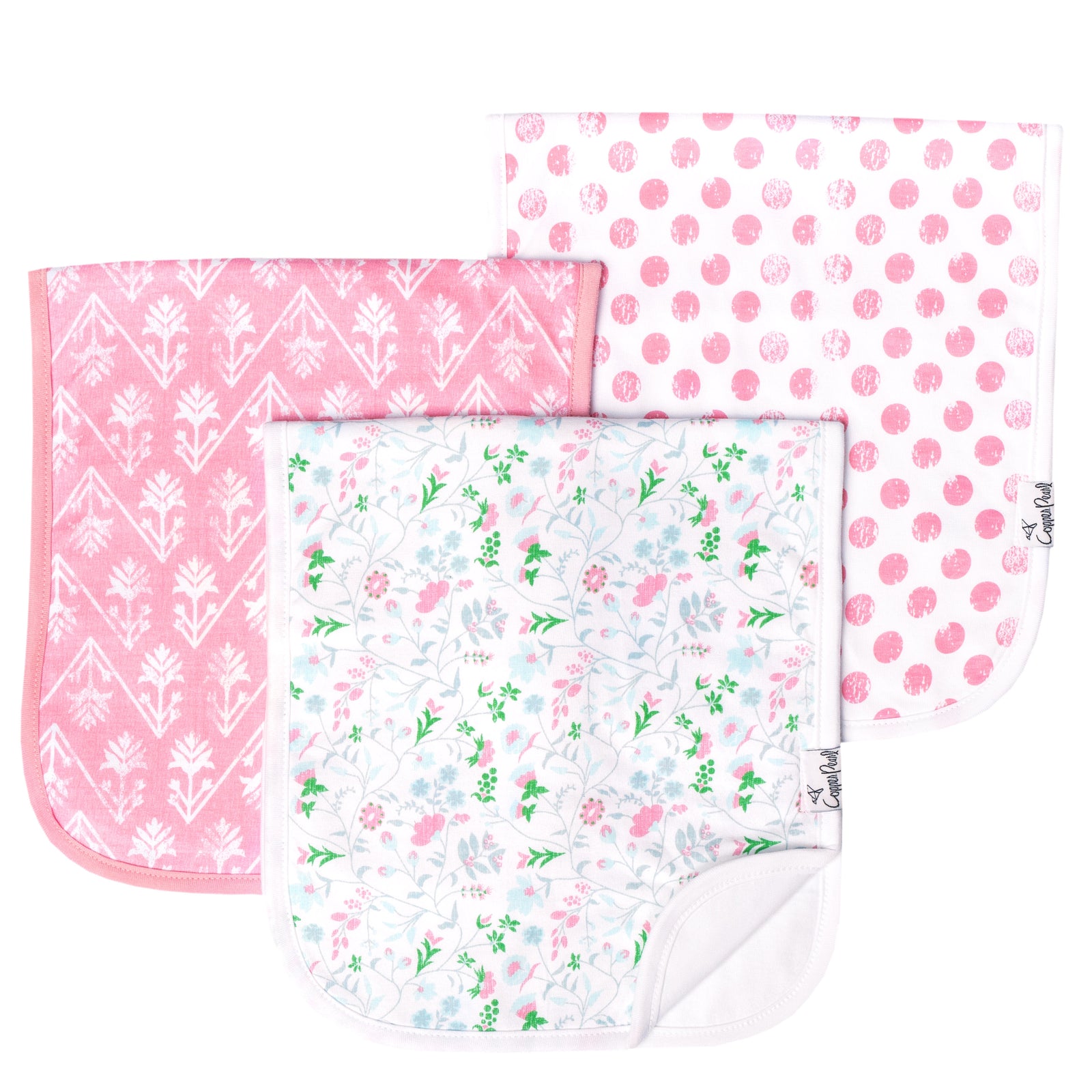 Copper Pearl Premium Burp Cloth Set / Claire