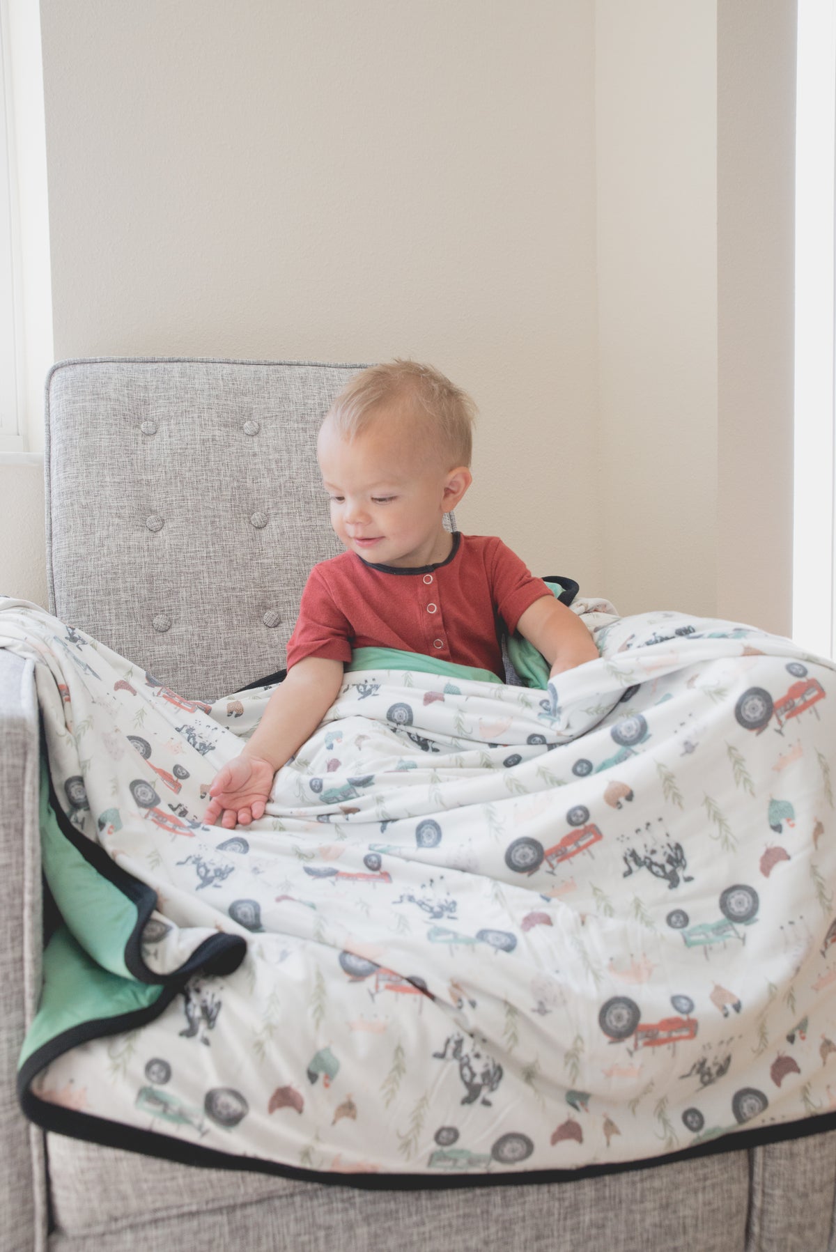 Copper Pearl Three-Layer Jumbo Stretchy Quilt (60"x72") / Jo
