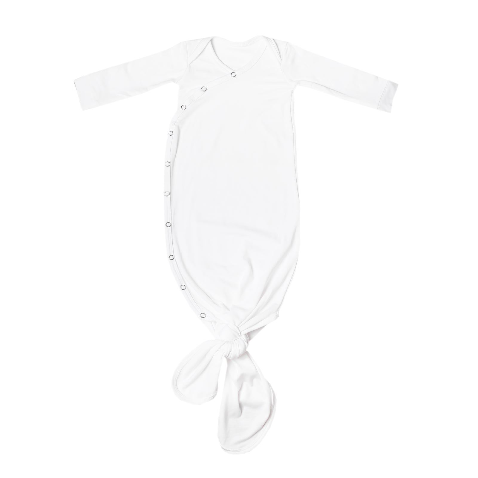 Copper Pearl Newborn Knotted Gown / Dove