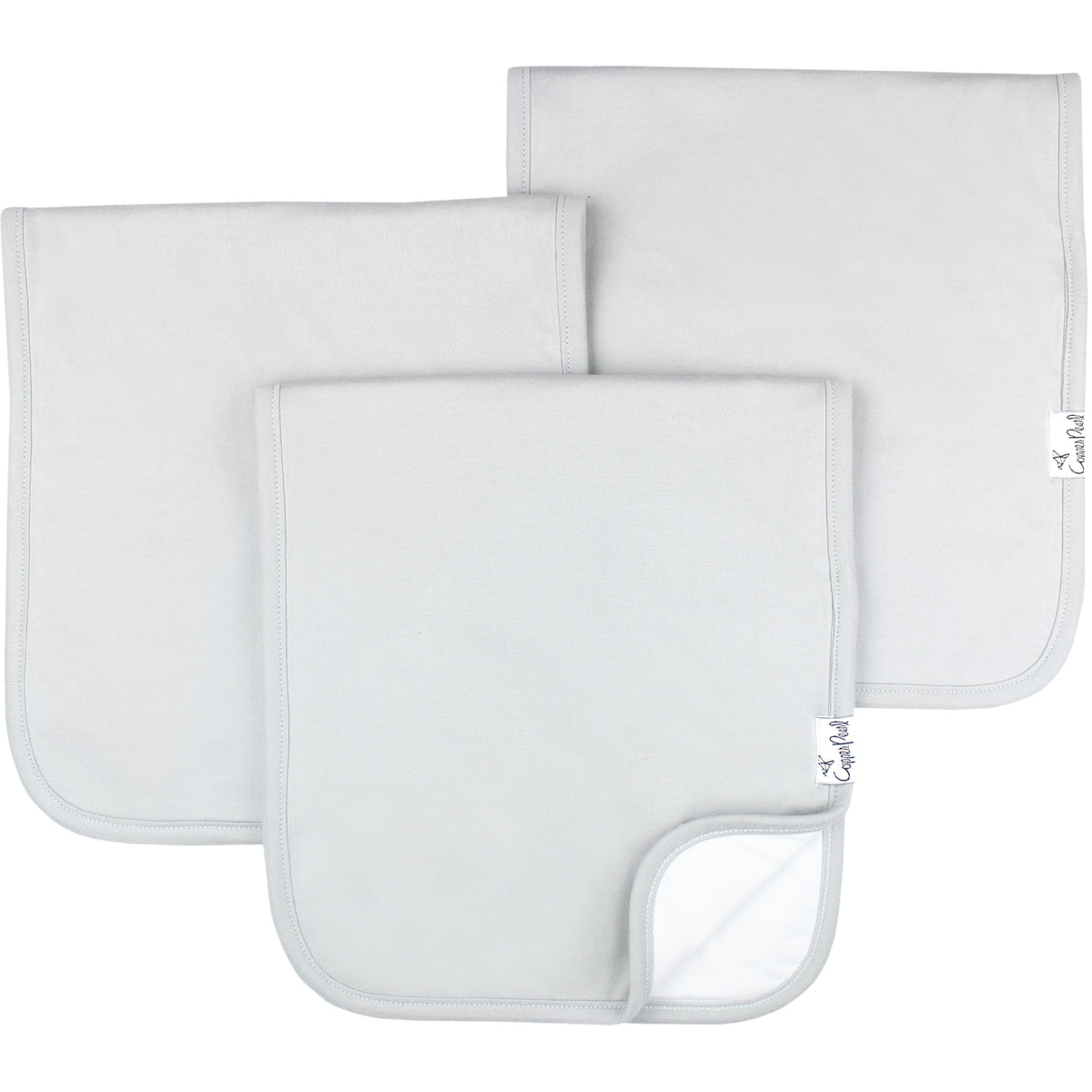 Copper Pearl Premium Burp Cloth Set / Gray Basics