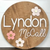 Sugar + Maple Round Personalized Wood Name Sign | Retro