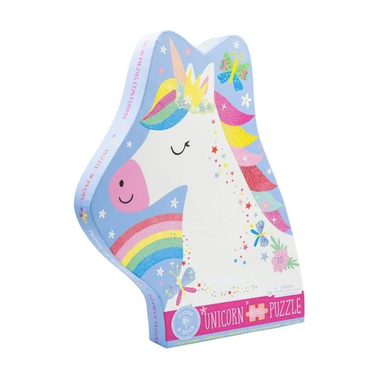 Rainbow Unicorn Shaped Jigsaw Puzzle - 40 Piece