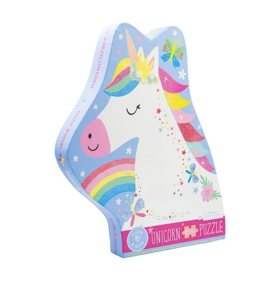 Floss & Rock "Rainbow Unicorn" Shaped Jigsaw Puzzle - 40PC