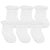 Kushies Terry Socks 6-Pack / White