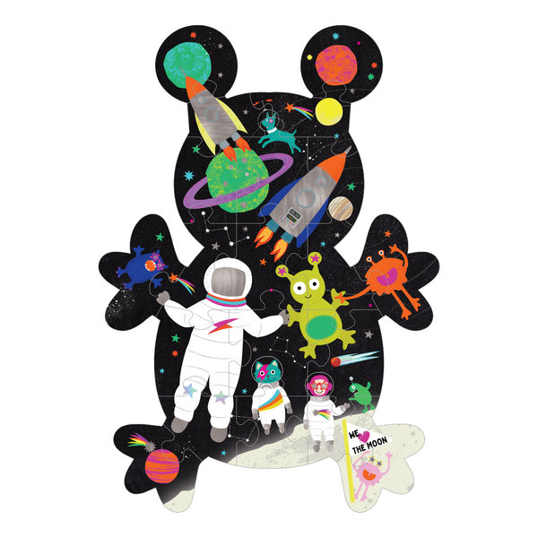 Floss & Rock Space "Alien" Shaped Jigsaw Puzzle - 20PC