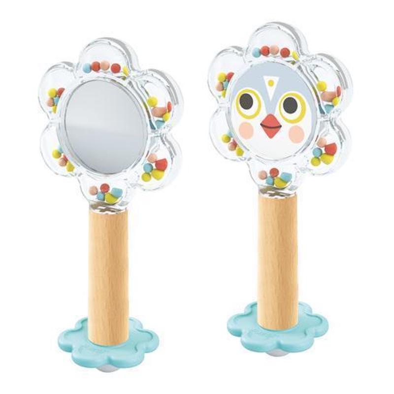 Djeco Baby White Baby Flower Rattle