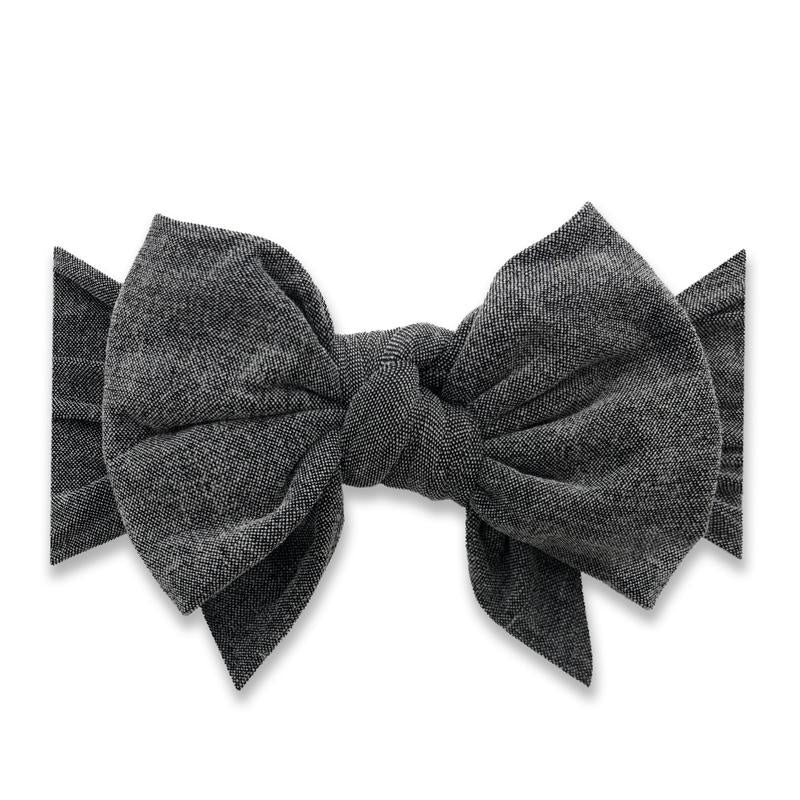 Baby Bling Dang Enormous Bow Headband / Stonewash Charcoal