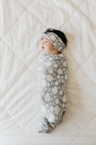 Copper Pearl Knit Swaddle Blanket / Lacie