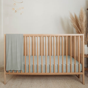 Organic Bamboo Viscose Crib Sheet / Sage