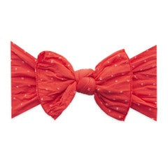 Baby Bling Patterned Knot Headband / Cherry