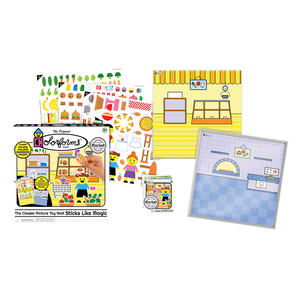 Colorforms Picture Playset / Market