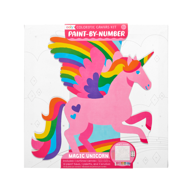 Ooly Colorific Canvas Paint-by-Number Kit / Magic Unicorn