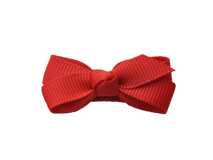 Baby Wisp Mini Latch Chelsea Grosgrain Bow / Red