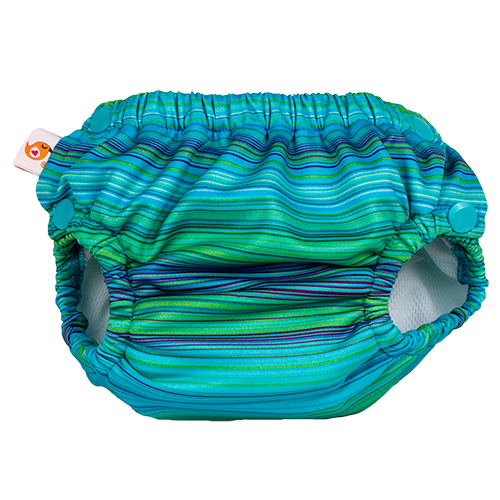Smart Bottoms Lil' Swimmer Cloth Swim Diaper / Reef*** - Large (30-50lbs)