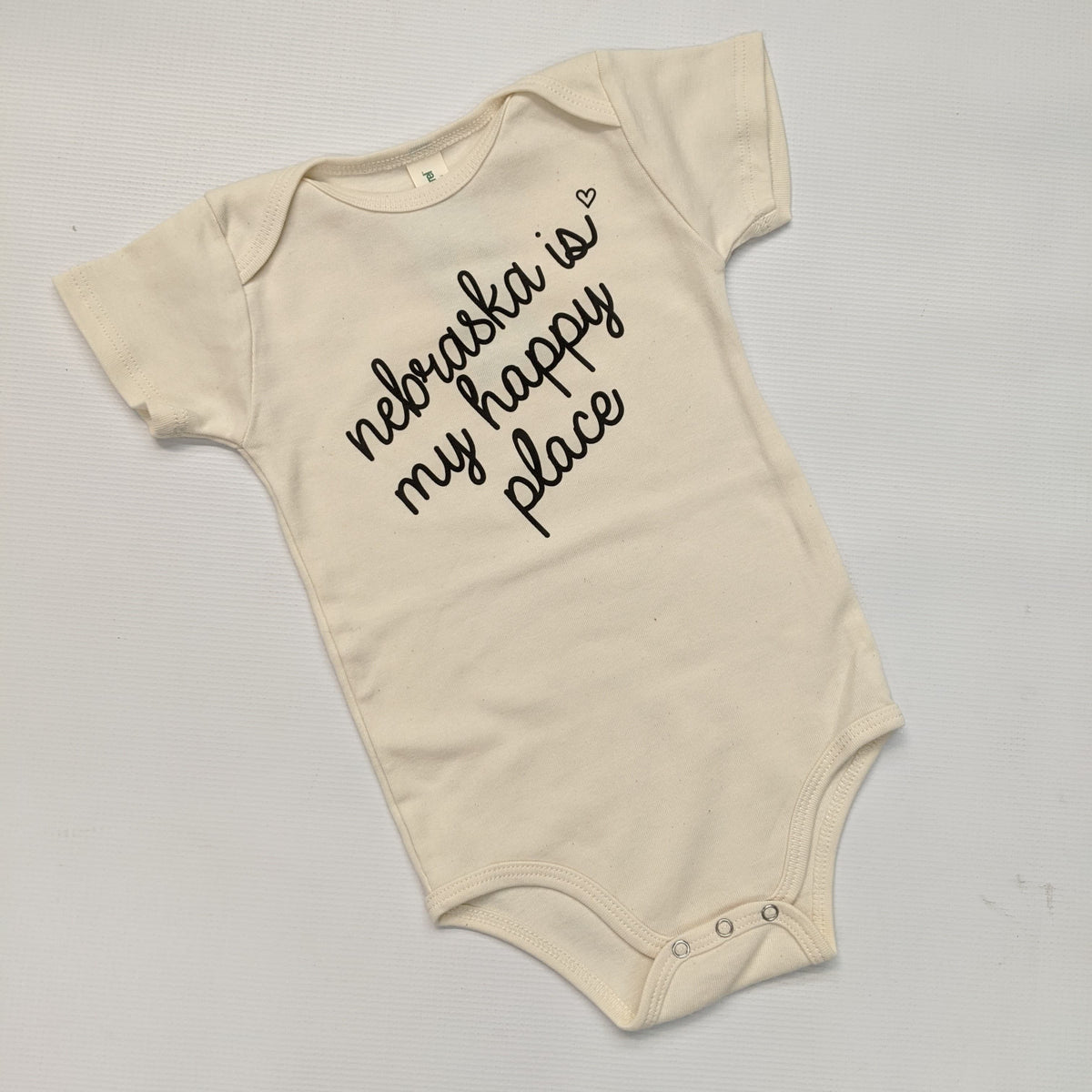Nebraska is My Happy Place Onesie - 6-12 Months