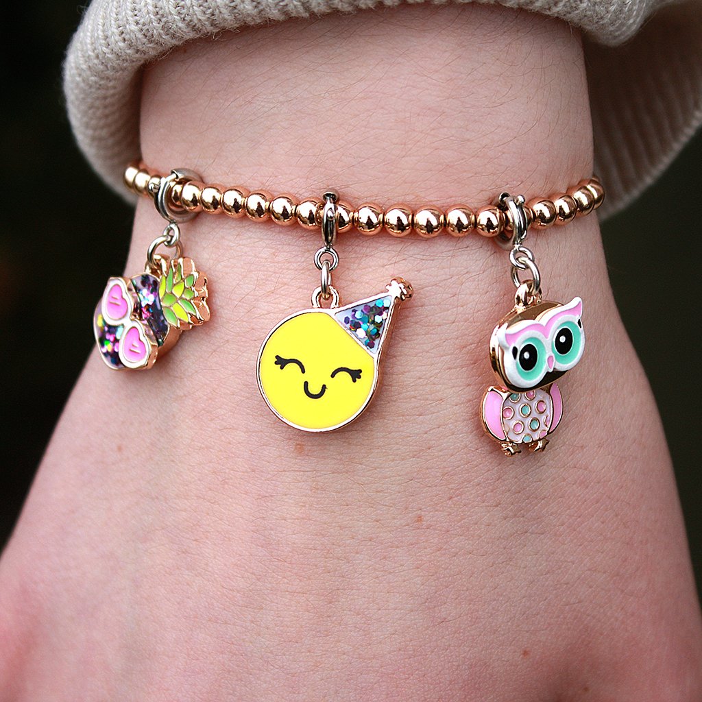 Charm It! 4mm Gold Bead Bracelet