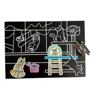 Chalkboard Placemat Set / Pets - 12"x17"