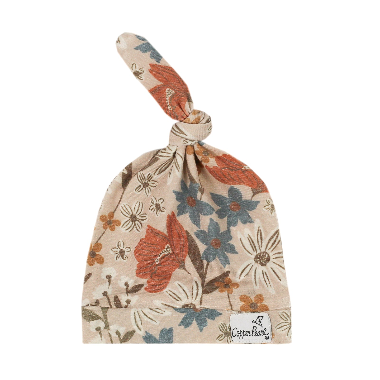 Copper Pearl Top Knot Hat / Eden