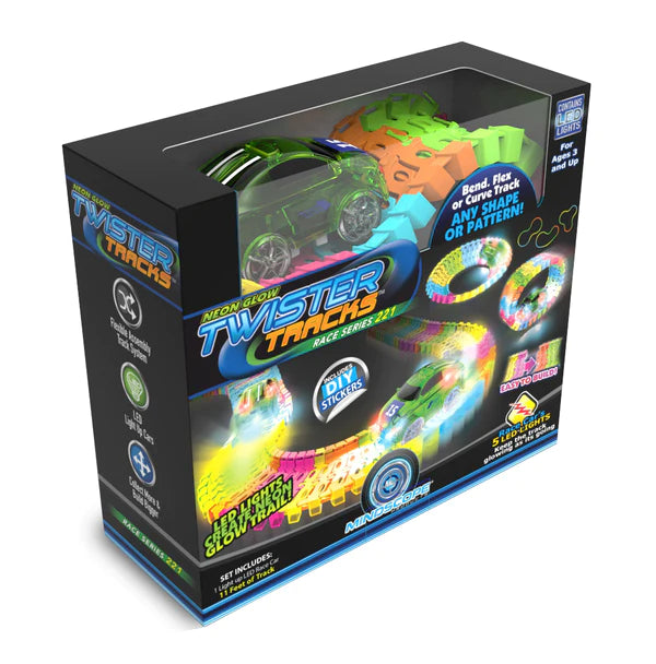 Twister Tracks + 1 Race Car Set / Neon Glow