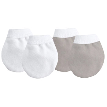 Kushies Organic Newborn Mittens 2-Pack - Grey