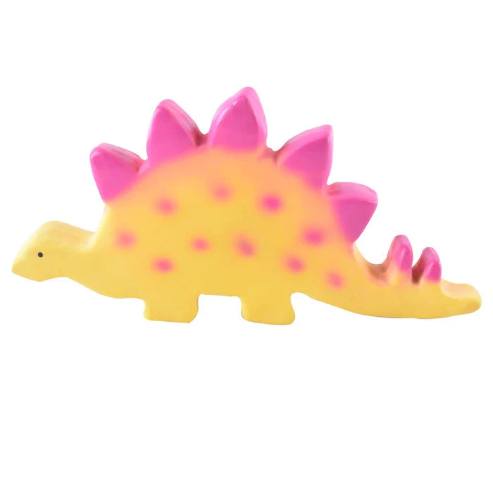 Tikiri Organic Natural Rubber Teether & Bath Toy / Baby Stegosaurus