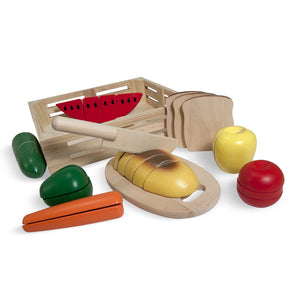 Melissa & Doug Wooden Play Food / Cutting Food Set