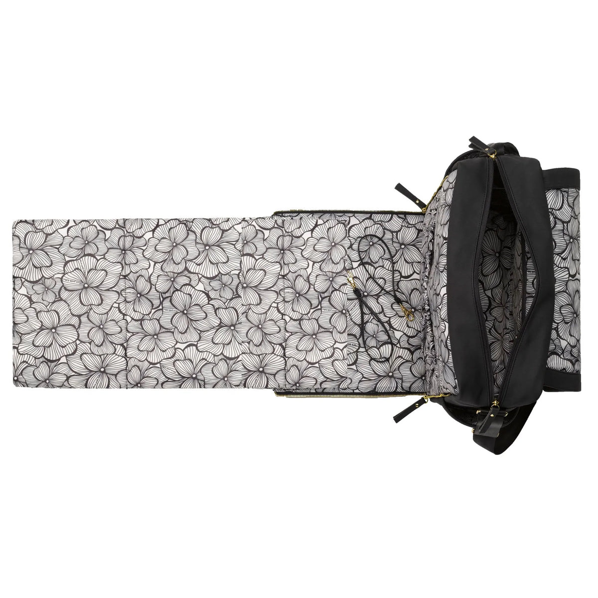 Petunia Pickle Bottom Matte Leatherette Boxy Backpack / Black