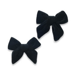 Baby Bling Velvet Bow Tie Clips (2 Pack) / Black