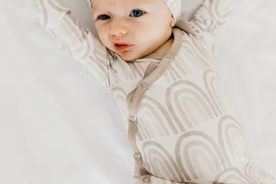 Copper Pearl Newborn Knotted Gown / Bliss