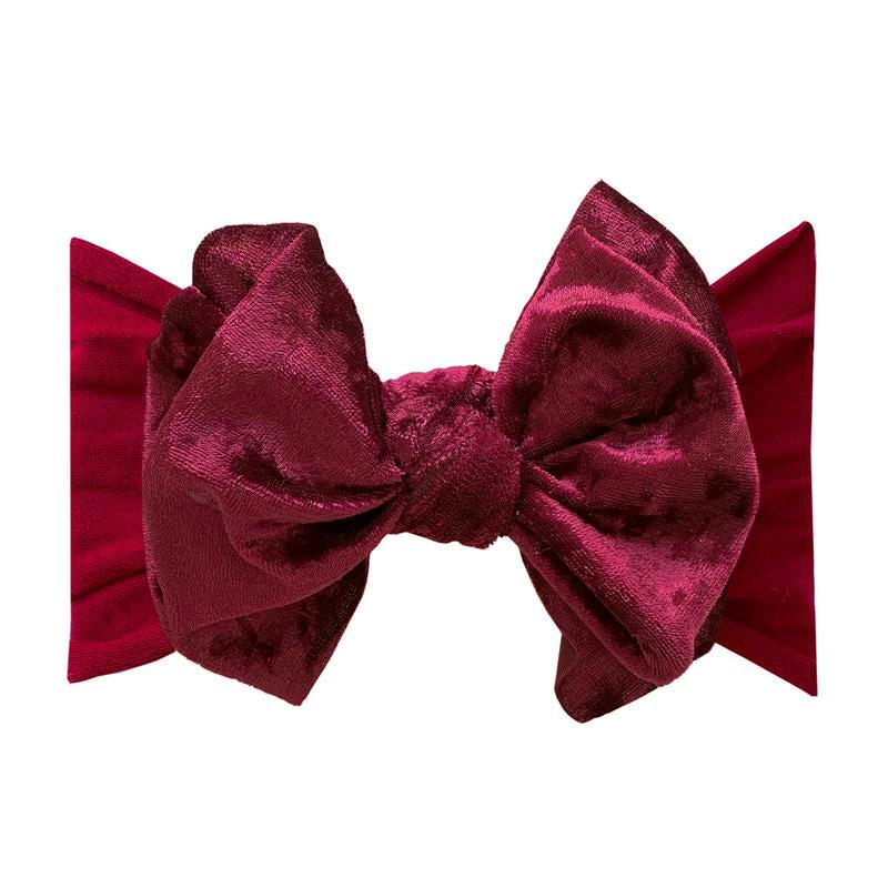 Baby Bling Velvet FAB-BOW-LOUS Headband / Crushed Ruby