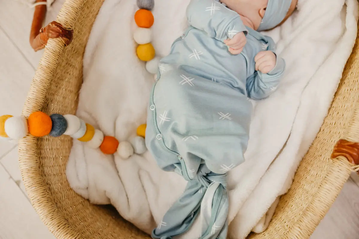 Copper Pearl Newborn Knotted Gown / Hayden